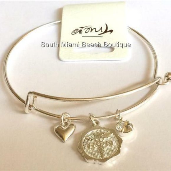 Nursing RN Caduceus Charm Bracelet Silver Plated Heart Graduation Gift - Picture 7 of 8